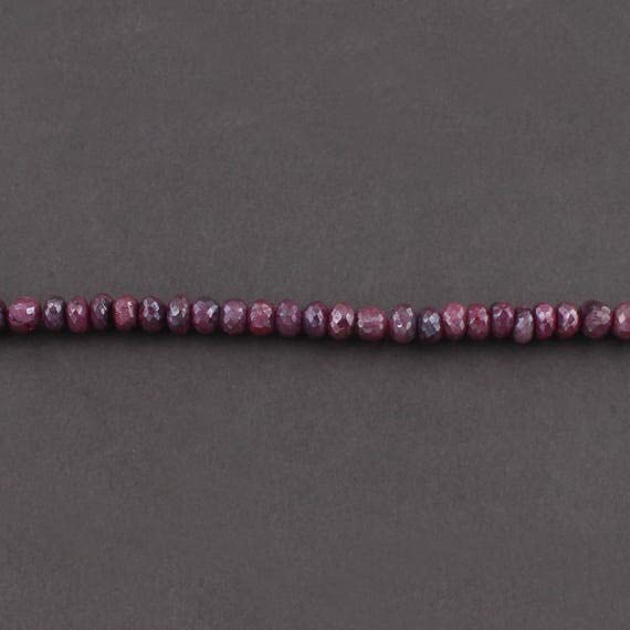 Rubis facetté haut de gamme LKBEADS, rondelles de 7mm argentées pour joaillerie fine
