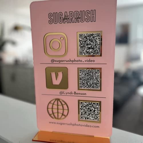 Pahdecor Custom Logo Signs for Business, Cash App Sign,QR Code Sign, Scan to Pay Sign, CashApp Payment Sign, PayPal Payment Sign, Small Business Payment Plaque, Fcaebook Payment Sign