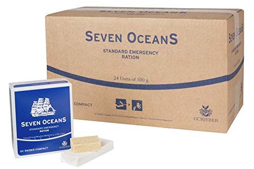 Seven Oceans 2 Meses de superviviencia Food Pack 24 x 500 g Long Life Biscuit rations