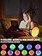 Tageslichtwecker Lichtwecker Radiowecker Wake up Light APP Steuerung,Sonnenaufgang Sonnenuntergangssimulation,11 Farblicht 20 Helligkeit, 7 Naturgeräusche 4 Alarmen Schlummerfunktion Nachttischlampe