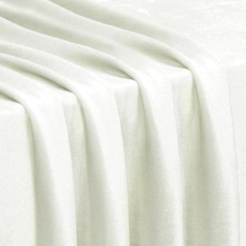Image of Amazon Brand - Umi 3 Mtr Multi Purpose Velvet Fabric Cloth for Decoration, Trousseau Packing, Party Hall, Bouquet, Gift Packing, Decor, Pooja Room (3 Mtr, White), Solid