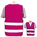 Produktbild Hochwertige Warnweste mit Leuchtstreifen * Bedruckt mit Name Text Bild Logo Firma * personalisiertes Design selbst gestalten, Druckposition:OHNE Druck, Farbe Warnweste:Pink (S)
