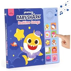 Baby Shark Bedtime Songs 10 Button Sound Book | Children's Musical Sound Book | Interactive Learning Book for Toddlers 1-3 | Educational Storybook | Baby Shark Gift for Kids