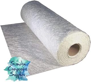 Fibreglass Matting 450g CSM Chopped Strand Matt - You Choose Length (95cm Wide). Suited for Fibreglass Repairs Including Roofs. (5m x 0.95m (Rolled))