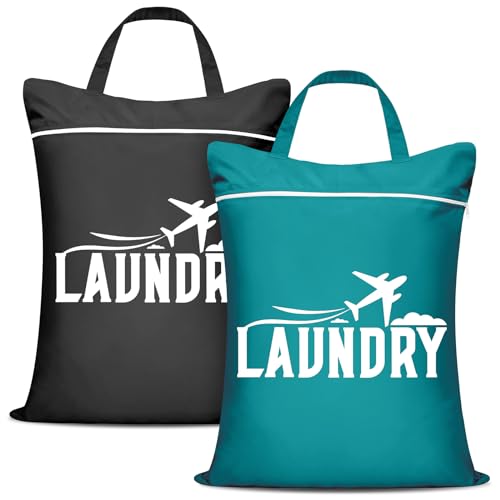 2 Pcs Large Waterproof Travel Laundry Bags