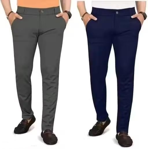 Shree Shyam Traders Men’s Stylish Trousers for Work, Party, and Weekend Outings Pack of 2-picture-14