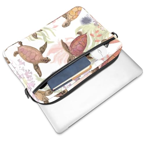 Funda bandolera para portátil de 13.3 pulgadas con asa ergonómica y estampado de algas 2