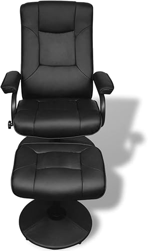 Miniatura 3 de Sillón de TV con reposapiés reclinable asiento suave y flexible silla de lectura sofá silla silla de club para sala de estar dormitorio oficina piel