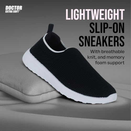 Image of DOCTOR EXTRA SOFT Lightweight Memory Foam Women's Shoes | Walking,Gym,Training,Running,Casual,Sports,Athletics| Stylish,Flexible,Comfortable| Slip-On,Loafers,Lace-Up,Sneaker for Ladies & Girls D-1004