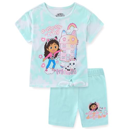 DREAMWORKS GABBYS DOLLHOUSE Girls Short Sleeve T-Shirt and Bike Shorts Set for Toddler to Big Kids