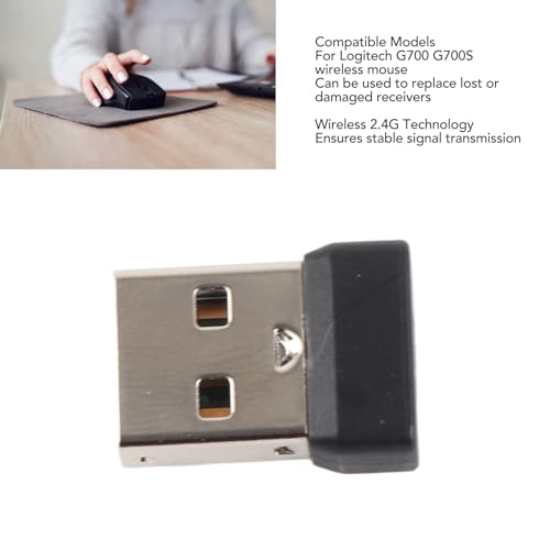 ZDETGU G700 G700S Zamienny Klucz Sprzętowy do Odbiornika USB Adapter Plug and Play Zapewnia bezproblemową łączność Kompaktowa Konstrukcja z ABS