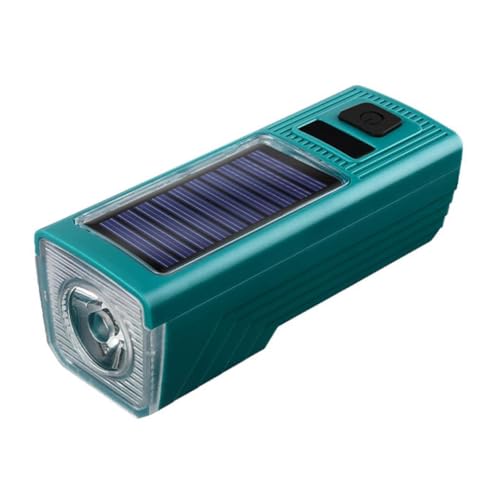 1000 Lümen 5 Modlu Su Geçirmez Solar Güneş Enerjili USB Şarjlı Bisiklet Farı Yeşil