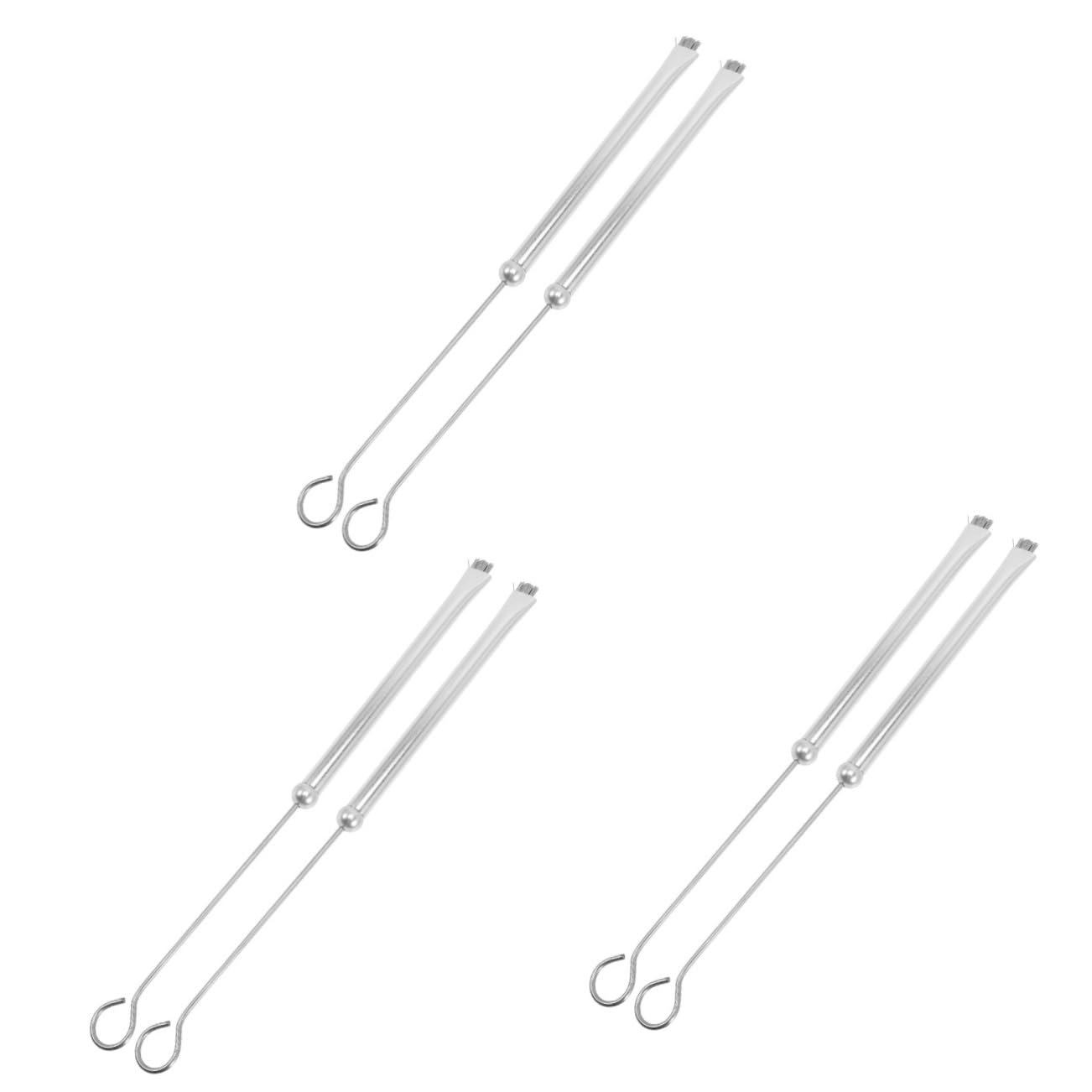 Toyvian 6pezzi Spazzole Per Batteria Professionali Acciaio Con Manico Metallo Per Jazz e Strumenti Percussivi Accessori Batteria Per Musicisti e Insegnanti
