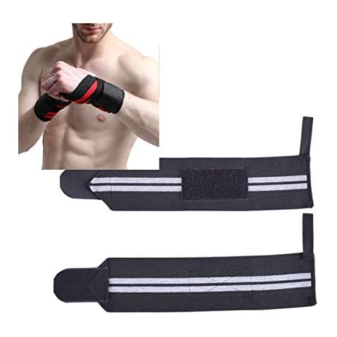 Wrist Wraps Weight Lifting Straps, Wrist Gym Accessories Adjustable For Strength Training, Fitness, Gym Training,Grey-1Pair Cover