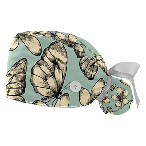 Casquette de travail JDEZ avec motifs papillons pour un style frais au quotidien