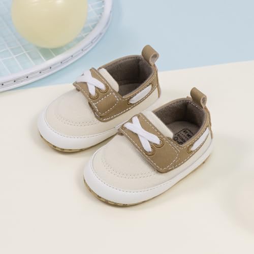 Image of Infant Baby Boys Girls Canvas Sneaker Toddler Slip On Anti Skid Newborn First Walkers Candy Shoes for 0-18 Months