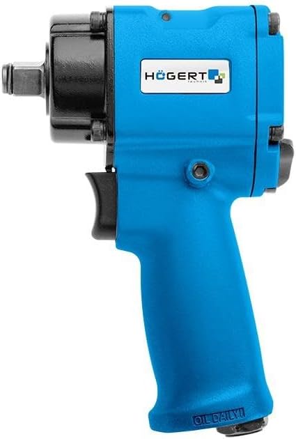 Högert Technik - HT4R625 Pneumatic Impact Wrench 3/4 Inch I Impact Mechanism - Twin Hammer I Operating Torque up to 1800 Nm I 3 Operating Ranges I Switch for Left/Right Rotation Direction I
