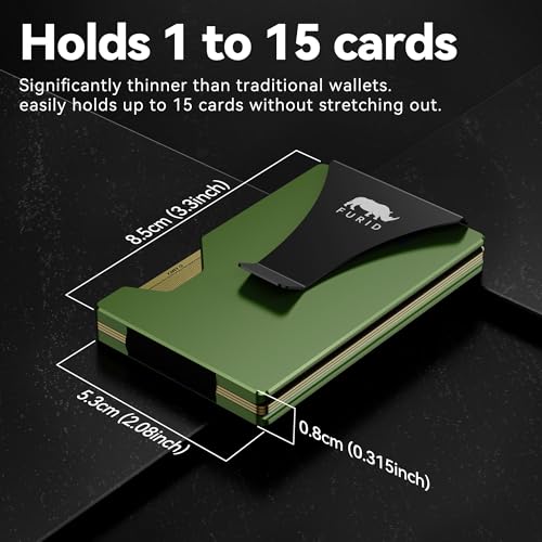 Image of furid Minimalist Card Wallet for Men Slim: Rfid Metal Wallet with Money Clip Credit Card Holder - Gift for Man Husband at Brithday Stocking Stuffers