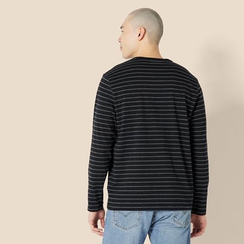 Image of Amazon Essentials Men's Regular-Fit Crewneck Long-Sleeve T-Shirt, Casual Cotton Jersey