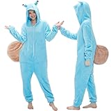 WEQJC Adult Onesie Pajamas Halloween Costume One-Piece Slim Fit Sleepwear Cosplay Suit for Mens Womens(Snail,Large)