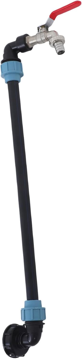 IBC Tote Tank Connector Set 3/4 Inch Garden Hose Shut-Off Valve Drain Adapter for Water Storage and Connection Sturdy Tank Filter Adapter for Easy Installation