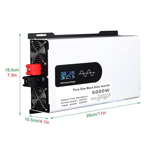 Convertisseur onde pure 5000W split phase avec écran de contrôle LCD - 7