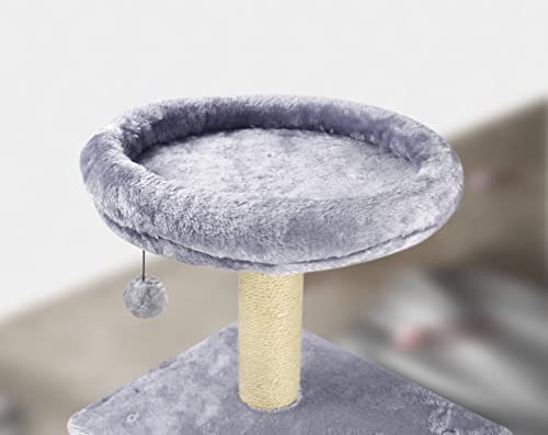 Huitree Cat Tree With Scratching Post And Hanging Bed,Grey #TOP3