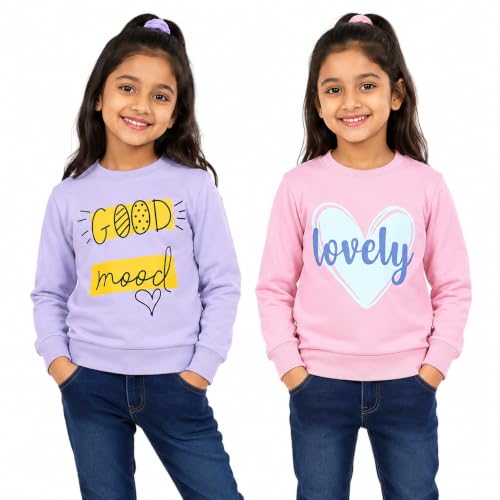 Image of NammaBaby Girls Cotton Round Neck Sweatshirt
