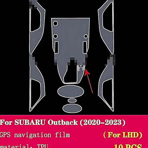 Écran LCD PPF anti-rayures pour console centrale Subaru Outback transparente