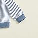 Toddler Baby Boy Girl Sweatshirt Sweater Long Sleeve Crewneck Waffle Knit Outfit Pullover Tops Fall Winter Clothes (Blue Stripes, 12-18 Months)