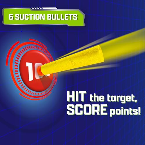 Image of Superplay Strikerz Gun - Foam Bullet Blaster, Gun with 6 Suction Bullets,