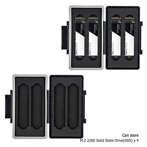 4 Slots M.2 2280 Ssd Protector Case Storage Holder For Pc Desktop Laptop M.2 2280 Internal Solid State Drive Anti-Shock Protection #TOP2