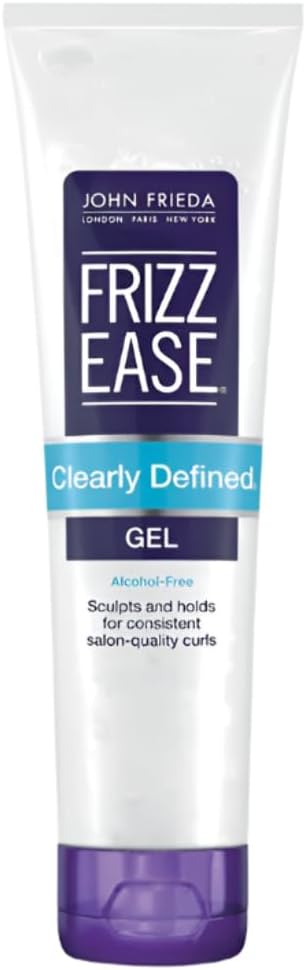 John Frieda Frizz Ease Clearly Defined Gel, Alcohol-Free Styling Gel for Sculpted and Defined Curls, 5 Ounces