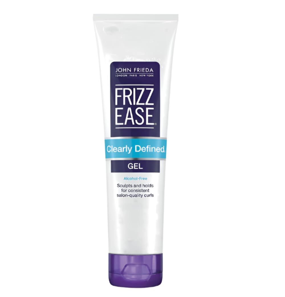 John Frieda Frizz Ease Clearly Defined Gel, Alcohol-Free Styling Gel for Sculpted and Defined Curls, 5 Ounces