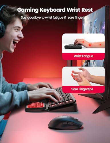 Image of Vaydeer Keyboard Stand with Wrist Rest, Cloud Design, Memory Foam, Black
