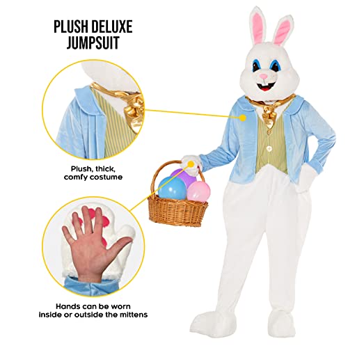 image for Morph Easter Bunny Costume Adult Deluxe Rabbit Mascot Outfit for Men -