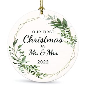 Wedding Gifts for Couples Unique 2022, Wedding Gifts for Couples, Our First Christmas As Mr and Mrs Ornament 2022…