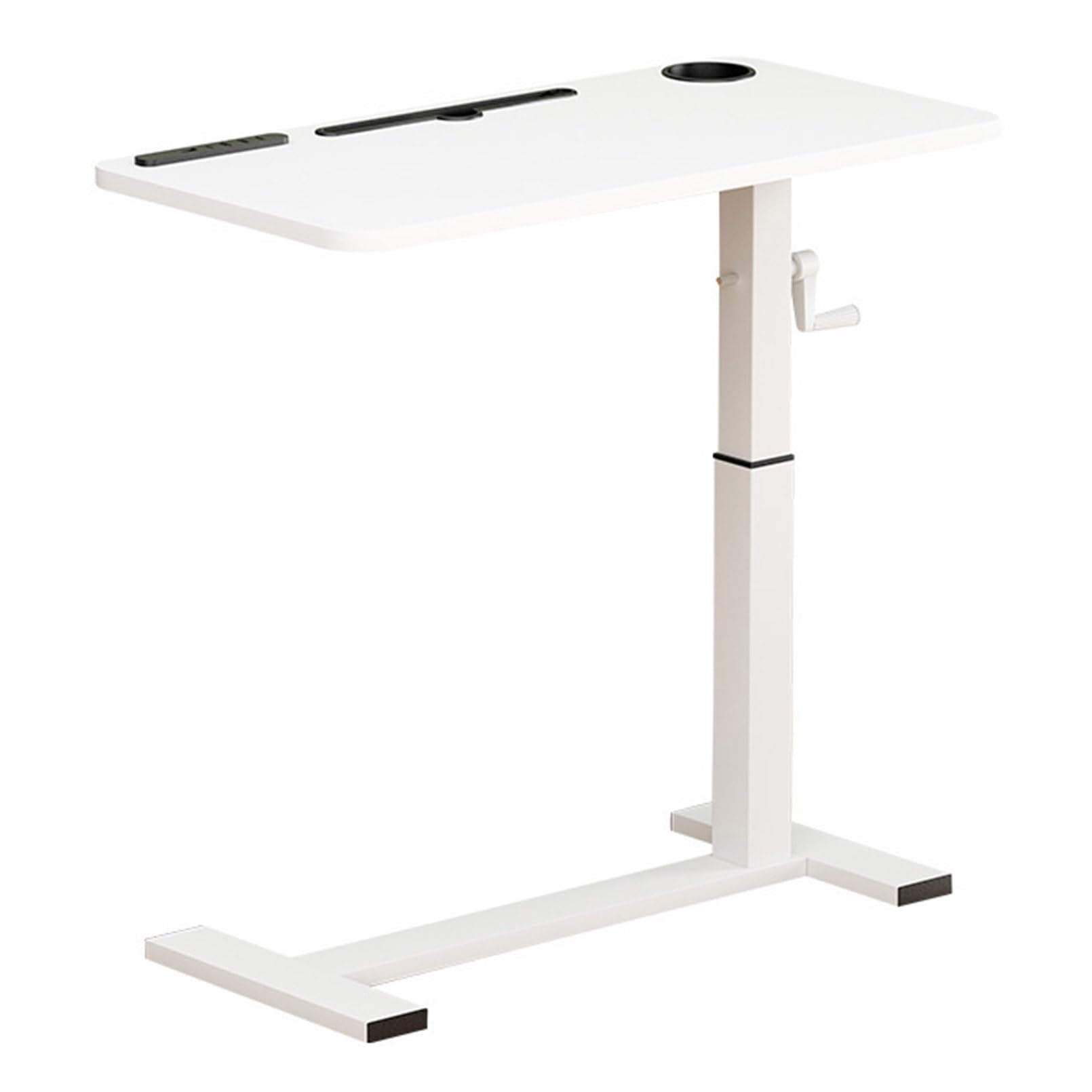 Table de lit pliable à hauteur réglable 64-93cm avec roues