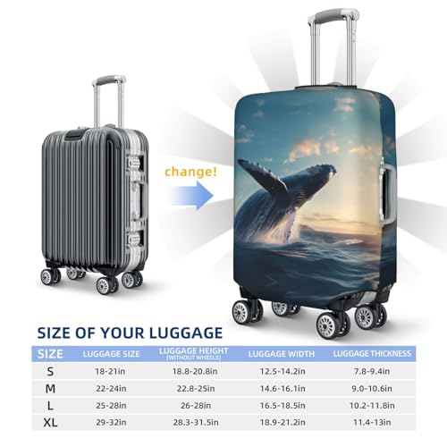 Dancing Whale Travel Luggage Covers - Elasticity Suitcase Covers Protector for Luggage 18-32 Inch2
