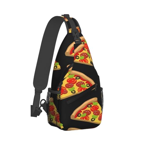 Sac à bandoulière original à imprimé pizza graphique