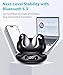 Boytond Ultra Open Ear Earbuds – Comfortable Clip-on Bone Conduction Headphones, Wireless Bluetooth Earphones with Waterproof Design, Over Ear Buds for Running and Sports, Mirror Black