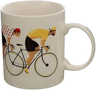 Puckator Cycle Works Bicycle Porcelain Mug, Tea Coffee Hot Drinks Microwave & Dishwasher Safe Height 9.5cm Width 12cm Depth 8cm 300ml Capacity