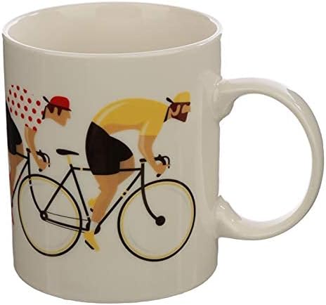 Puckator Cycle Works Bicycle Porcelain Mug, Tea Coffee Hot Drinks Microwave & Dishwasher Safe Height 9.5cm Width 12cm Depth 8cm 300ml Capacity