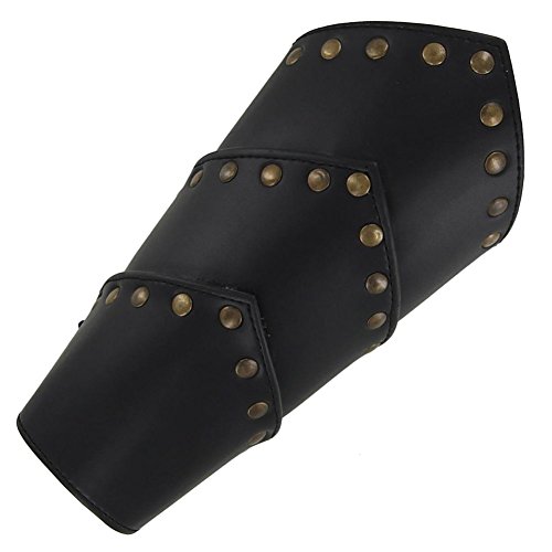 Handmade Leather Arena Of Death Bracer Set Black #TOP1