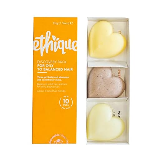 Ethique Discovery Pack for Oily Hair - Shampoo & Conditioner - Plastic-Free, Vegan, Cruelty-Free, Eco-Friendly, 3 Travel Bars, 1.59 oz (Pack of 1)