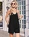 Ekouaer Womens Summer Casual Sleeveless Romper Adjustable Spaghetti Strap Shorts Jumpsuits with Pockets 2026 Clothes Black Medium