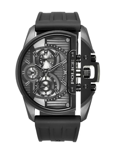 Image of Police Quartz Multifunction Black Dial Black Silicone Strap Watch for Men - PLPEWGQ2203605