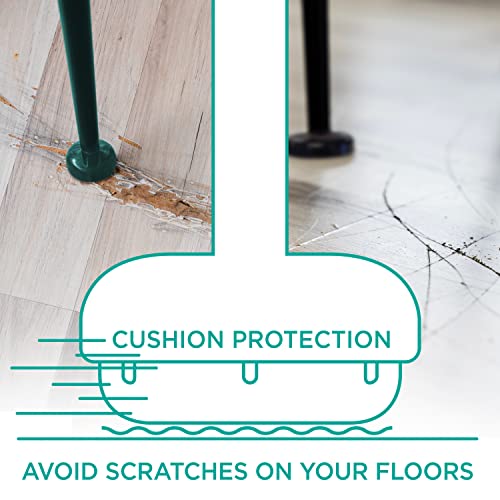 Furniture Leg Gliders (24 Pack, White) - 1.5" Round Plastic Outdoor Replacement Feet For Outdoor Furniture - Caps For Vintage Wrought Iron Patio Chairs & Tables - Replacement Chair Glide Protectors #TOP5