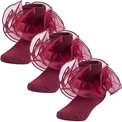 Wine Red - 3 Pairs