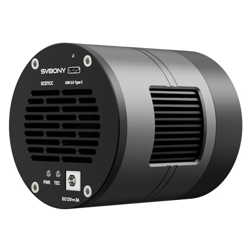 Svbony SC571CC Caméra pour Télescope avec IMX571 BSI 26 MP, Caméra Astronomique Couleur à Refroidissement TEC Double Étage 35°, sans Émission de...